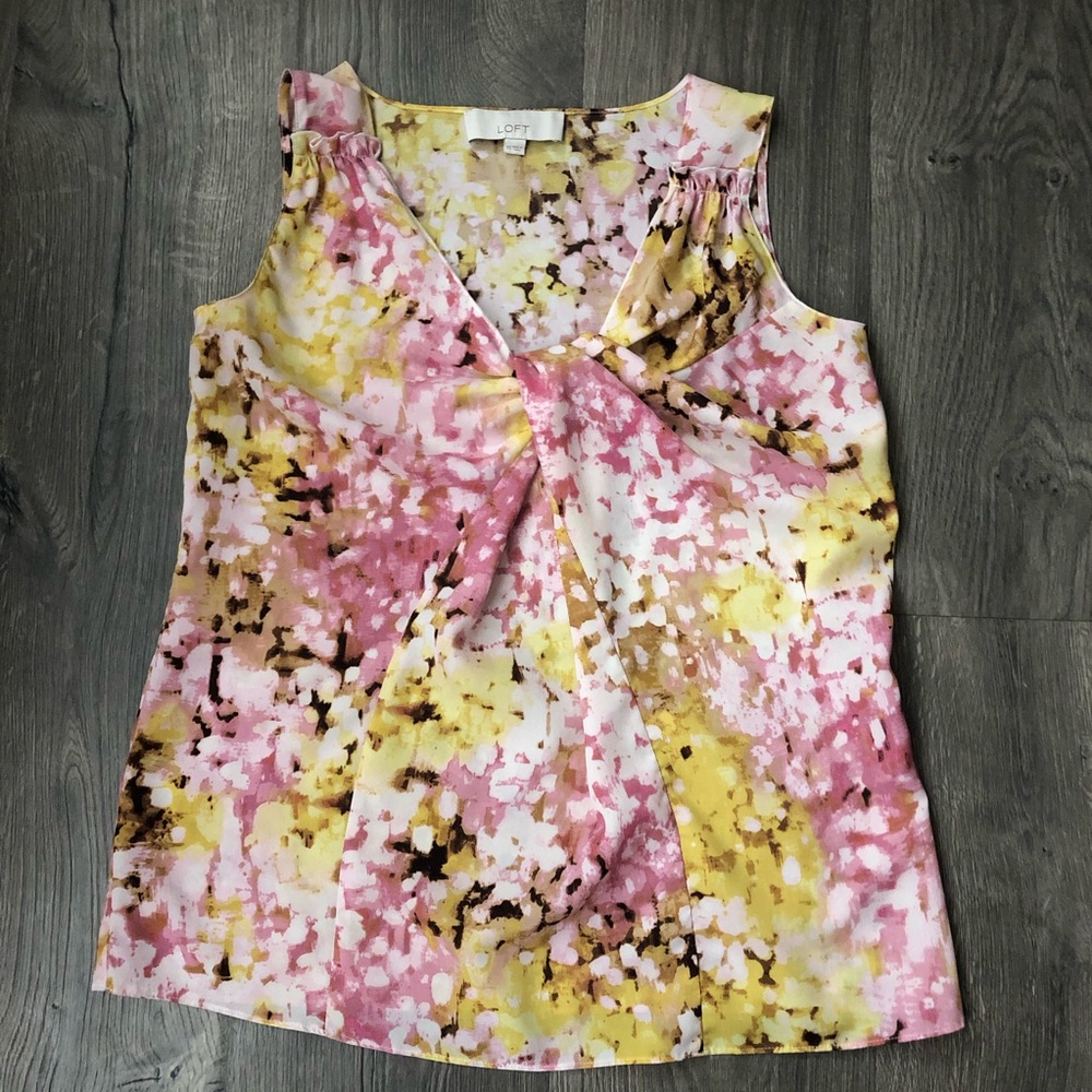 LOFT top shell XS extra small watercolor